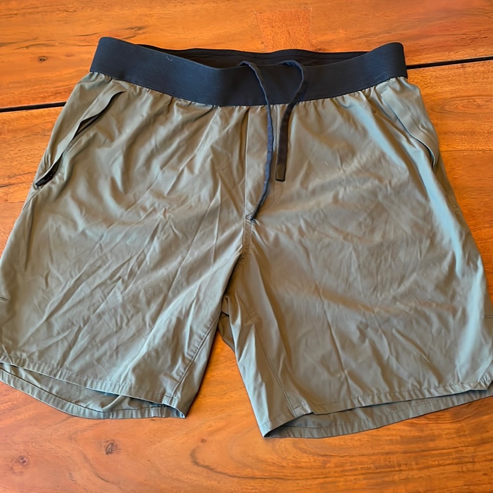 Ten Thousand Men's Athletic Shorts in Olive Green with Black Waistband